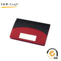 Promotional Gift Stainless Steel PU Leather Business Card Holder